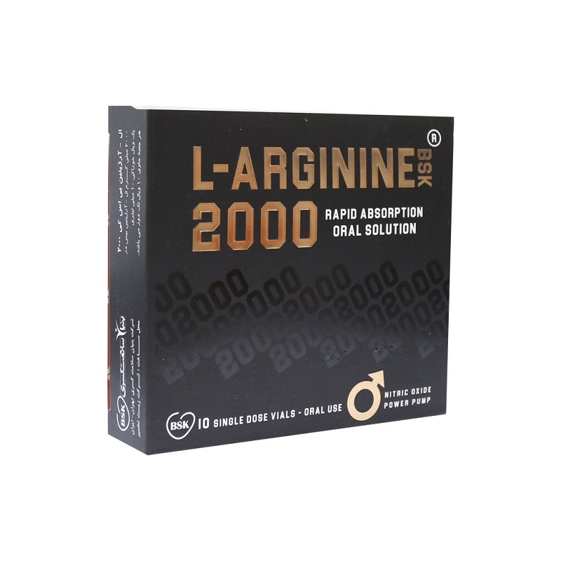 ویال خوراکی ال آرژنین بی اس کی 2000 میلی گرم 10 عدد | BSK L Arginine 2000 mg Vials