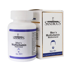 کپسول مولتی مینرال و مولتی ویتامین آقایان بالای 50 سال سندروس 60 عدد|Sandrous Multivitamin Mens