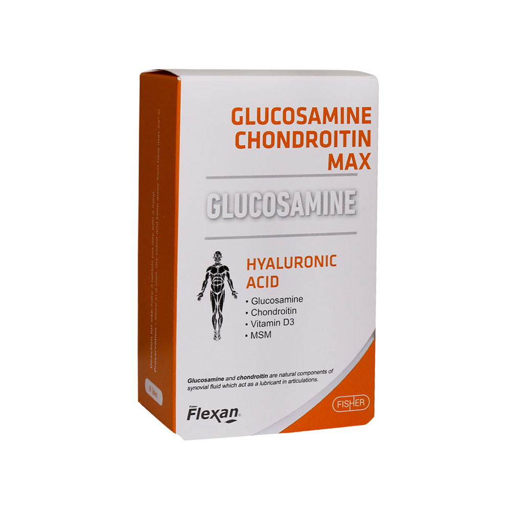 قرص گلوکزامین و کندرویتین مکس فیشر فلکسان 60 عدد | Glucosamine Chondroitin Max