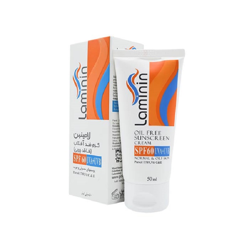 کرم ضد آفتاب فاقد چربی SPF60 لامینین 50 میل