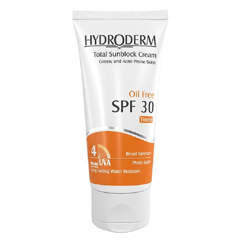 کرم ضد آفتاب SPF30 رنگی فاقد چربی هیدرودرم 50 میل