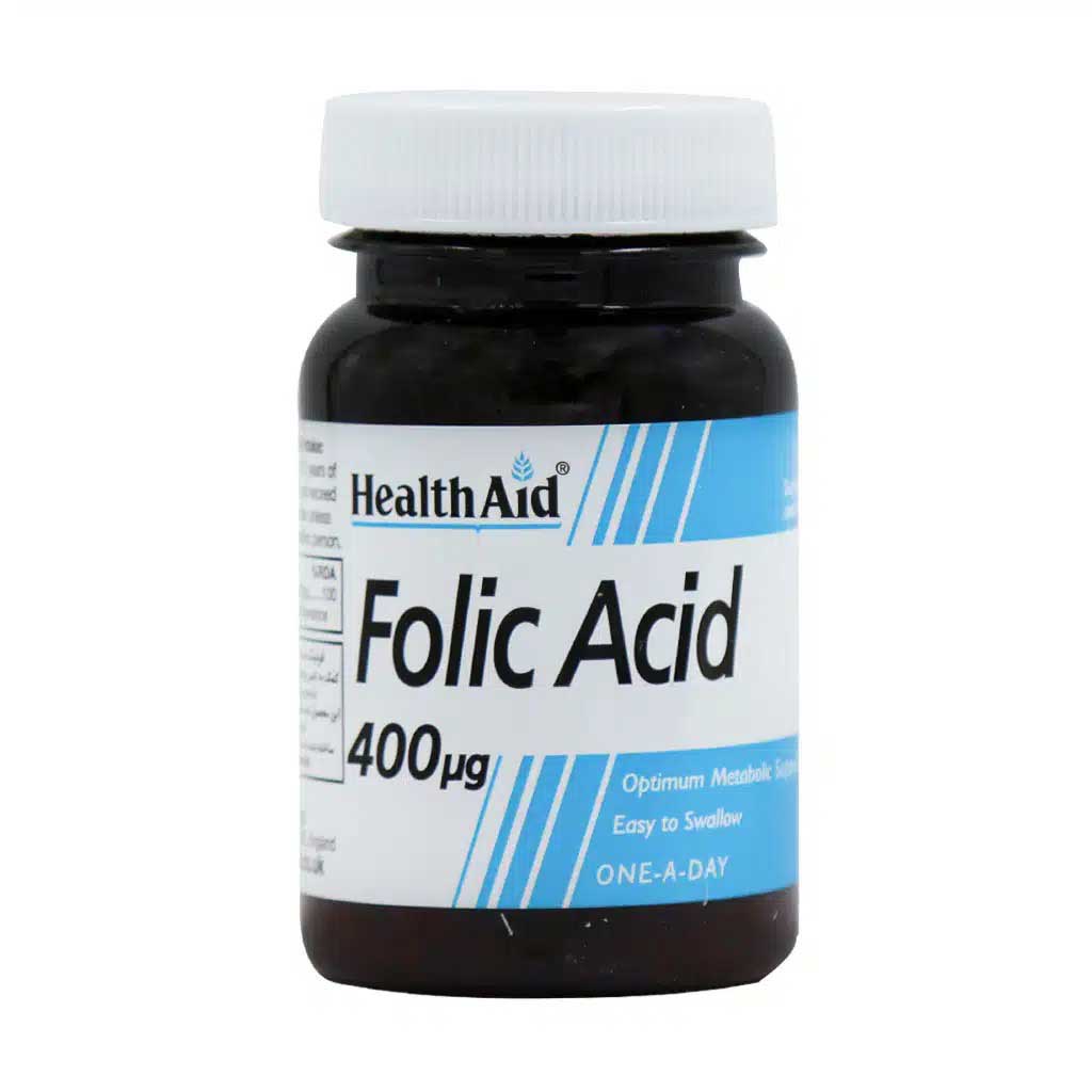قرص فولیک اسید ۴۰۰ میکروگرم هلث اید | Health Aid Folic Acid 400 µg