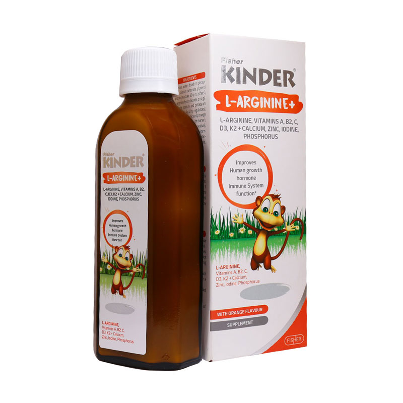 شربت ال آرژنین پلاس فیشر کیندر 200میلی لیتر | Fisher Kinder Kinder L Arginine Plus 200 ml