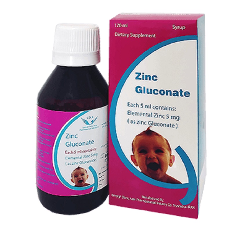 شربت زینک گلوکونات 5 میلی گرم سیمرغ عطار دارو 120 میل