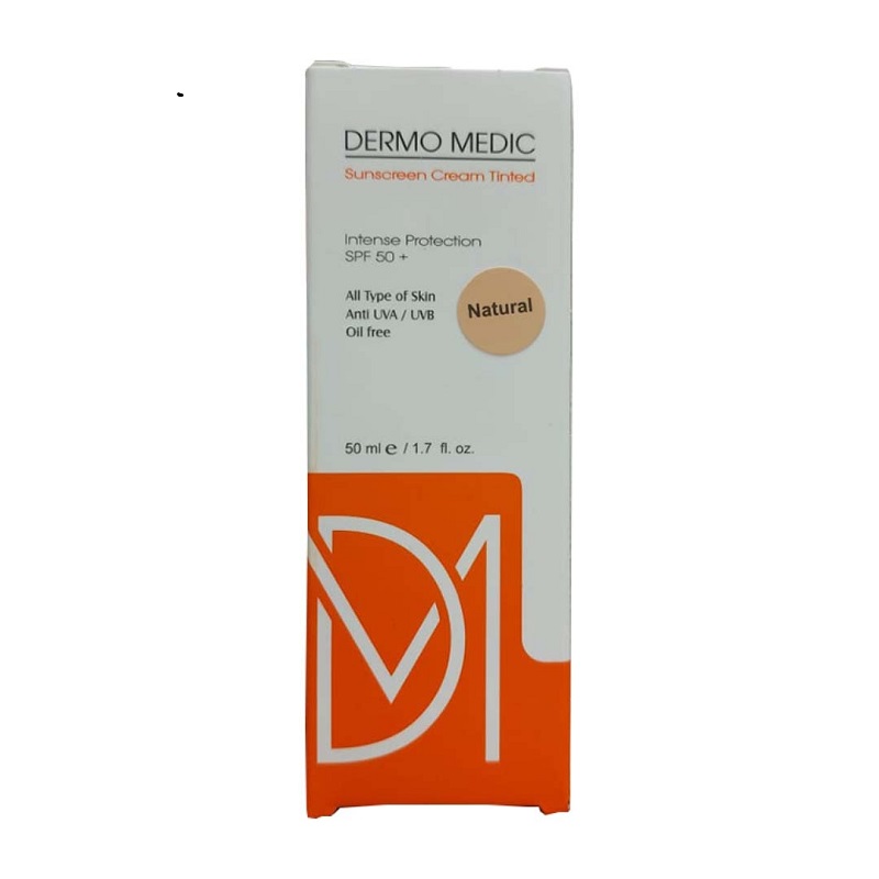 کرم ضد آفتاب درمومدیک SPF50 بژ طبیعی 50 میل
